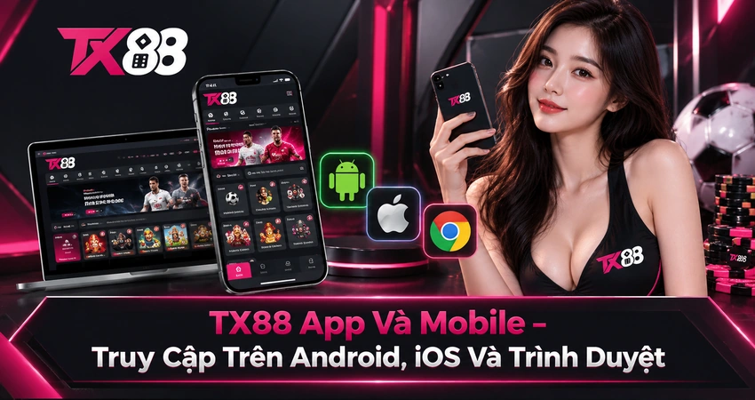 TX88 App Và Mobile – Truy Cập Trên Android, iOS Và Trình Duyệt