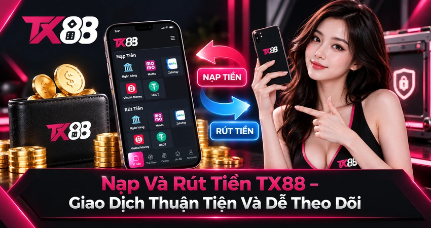 Nạp Và Rút Tiền TX88 – Giao Dịch Thuận Tiện Và Dễ Theo Dõi