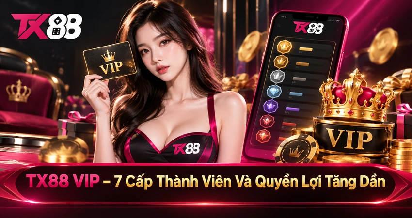 TX88 VIP – 7 Cấp Thành Viên Và Quyền Lợi Tăng Dần
